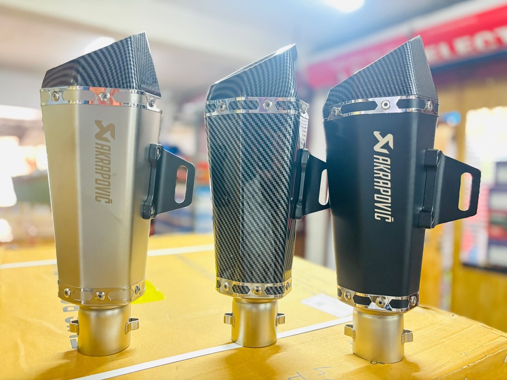 AKRAPOVIC SILENCER SILVER MATT BLK CARBONBLK